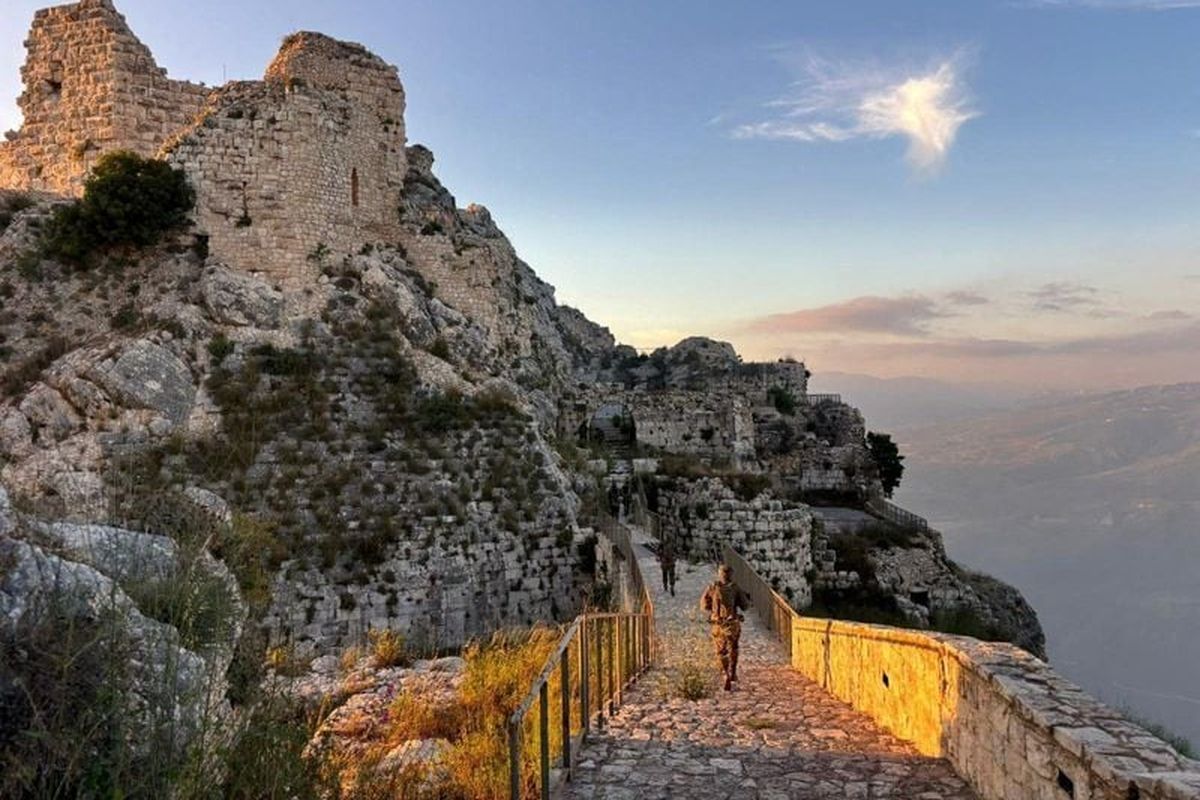 Israeli soldiers operate at Beaufort Ridge in southern Lebanon on Sunday. (Israeli Military)