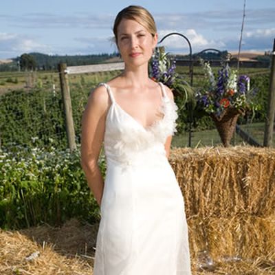 The author in her custom-made, eco-chic gown. (TAisha Harley Photography)