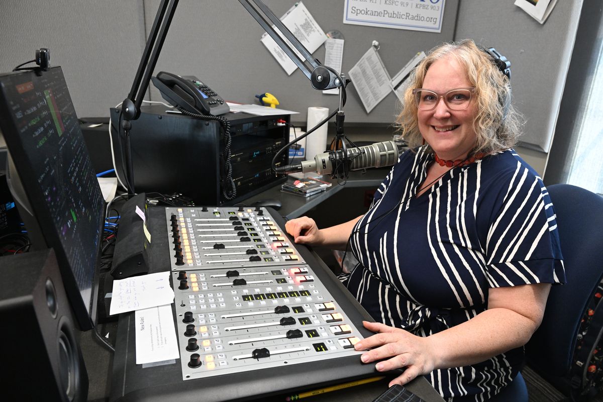 Rachel Bade McMurphy, a local jazz musician, music promoter and music teacher, runs the Dimensions in Jazz program on KPBZ, one of three public radio stations focused on news, classical music and jazz as Spokane Public Radio. McMurphy’s program is also rebroadcast at other hours on multiple stations. (Jesse Tinsley/THE SPOKESMAN-REVIEW)
