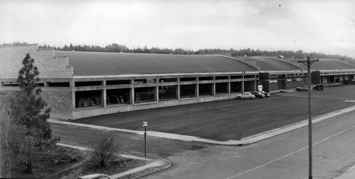 1951 - A new terminal for West Coast Fast Freight company is complete at Third and Hatch.  (The Spokesman-Review photo archive)