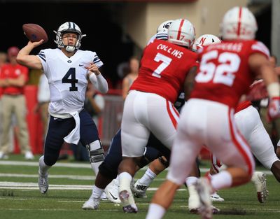 BYU quarterback Taysom Hill has suffered three serious injuries in 35 months. (Associated Press)