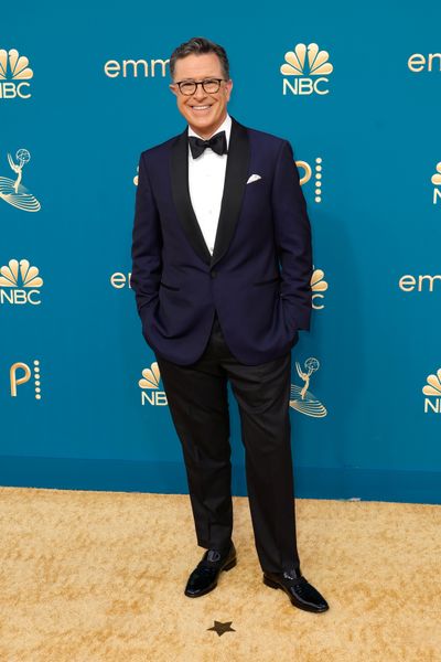 Stephen Colbert attends the 74th Primetime Emmys on Sept. 12 at Microsoft Theater in Los Angeles. “The Late Show with Stephen Colbert” will be among the television shows immediately affected by the writers’ strike.  (Getty Images)