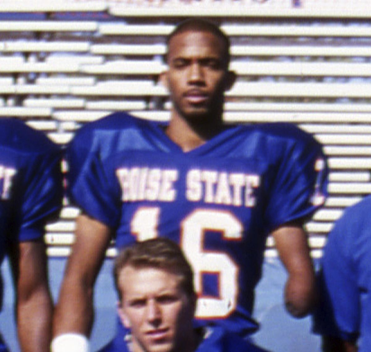 This circa 1994 photo provided by Special Collections and Archives of Boise State University shows NCAA football player DaWuan Miller. Few can understand the challenges faced by the Seattle Seahawks’ Shaquem Griffin better than Miller, who played football for BSU in the 1990s. (Special Collections and Archives / Boise State University)
