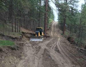 A road is being bulldozed into the South Hill Bluff in the week of April 11, 2017.  (Courtesy)