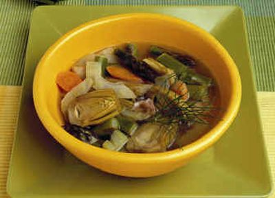 
Today we have a fragrant soup with fennel, carrots, onions and asparagus. It's filled with nutrition and is delicious as well. 
 (King Features Syndicate / The Spokesman-Review)
