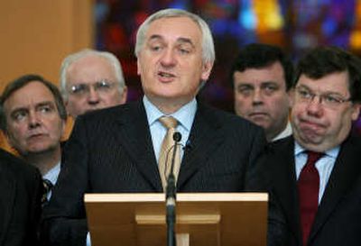 
Bertie Ahern's finances are under investigation by a government tribunal. Ahern will resign May 6. Associated Press
 (Associated Press / The Spokesman-Review)