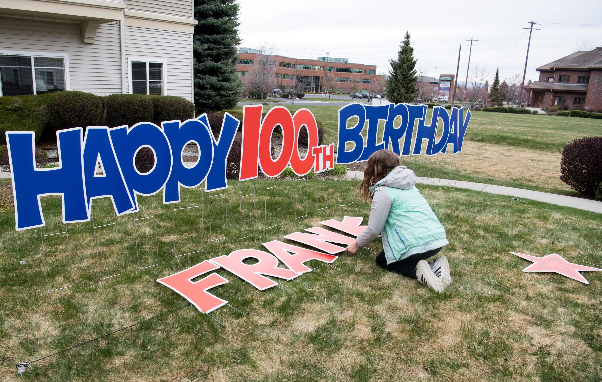 Card My Yard celebrates Frank Hager's 100th birthday April 14, 2020