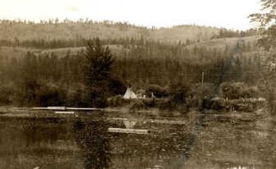 
A teepee marks an Indian camp on the shores of Lake Coeur d'Alene in this undated historical photo. Lower Lake Coeur d'Alene and a portion of the St. Joe River were part of the Coeur d'Alene Tribe's original homeland. Photo courtesy of the Museum of North Idaho
 (Photo courtesy of the Museum of North Idaho / The Spokesman-Review)