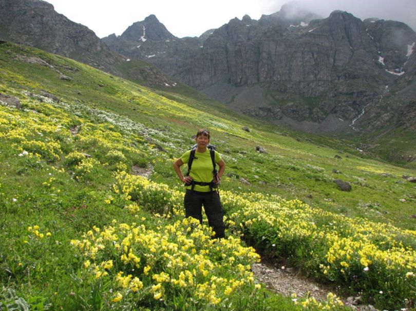 Jane Schelly of Spokane hikes through the Kackar Mountains of Turkey during her summer 2013 trip to the Black Sea Region of Eastern Europe.   (courtesy)