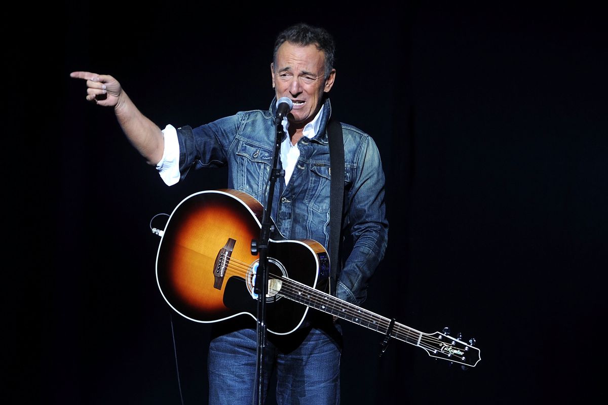 Bruce Springsteen performs at the 12th annual Stand Up for Heroes benefit concert at the Hulu Theater at Madison Square Garden in New York on Nov. 5, 2018. In 2016, Springsteen objected to presidential candidate Donald Trump blasting “Born in the USA” as a patriotic anthem when it’s actually a scathing indictment of the treatment of Vietnam veterans.  (Brad Barket/Invision/AP)