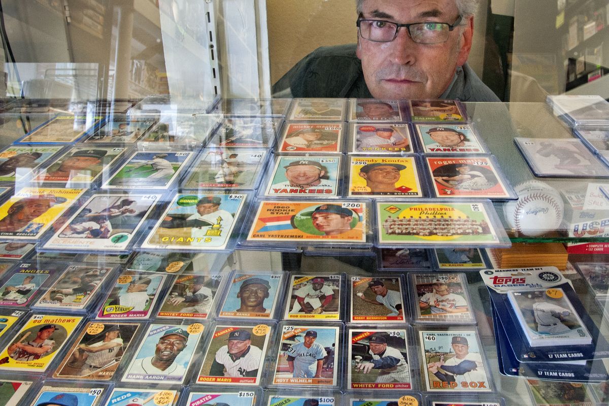 Alan Bisson, owner of Spokane Valley Sportscards, says $30,000 in merchandise was stolen from his store in March. (Dan Pelle)