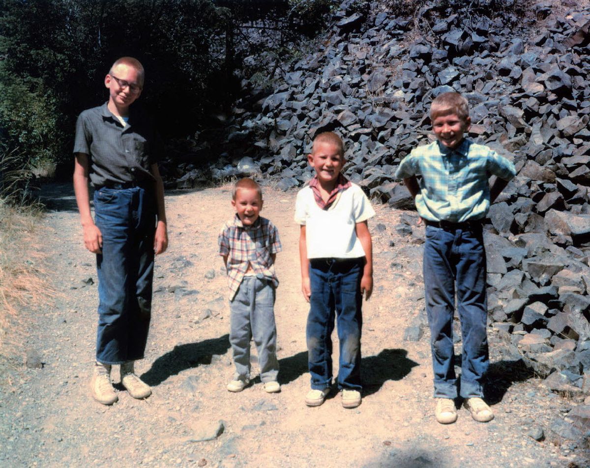 The Panknin brothers pose for a photo in Riverside State Park during the summer of 1963, from left: Ted, Bobby, Jim and Bill. Bobby, 4, disappeared without a trace later that summer during a family outing to the Deep Lake Resort near Northport.
