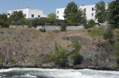 The YWCA complex sits between the scenic lower and upper falls on the Spokane River. (Colin Mulvany / The Spokesman-Review)