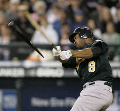 
Emil Brown's two-run single was the difference Sunday.Associated Press
 (Associated Press / The Spokesman-Review)