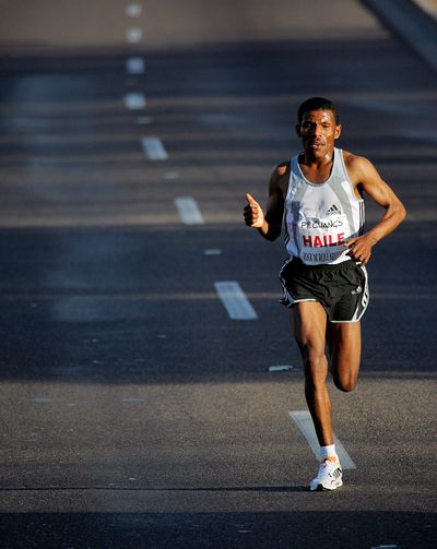 Haile Gebrselassie won a pair of Olympic gold medals in 10,000 meters. (Associated Press)