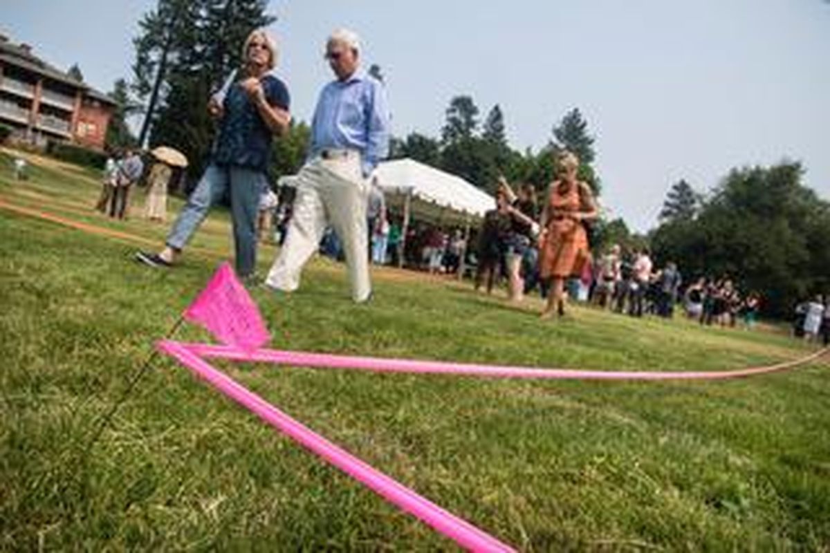 Guests to the groundbreaking for the Transitions