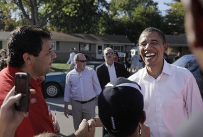 Barack Obama greets supporters in Holland, Ohio, on Sunday.  (Associated Press / The Spokesman-Review)