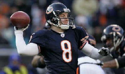 
Despite Chicago's record, QB Rex Grossman has struggled. 
 (Associated Press / The Spokesman-Review)