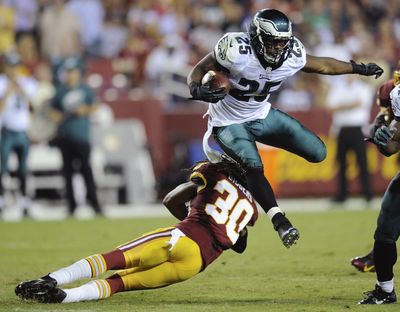 Eagles RB LeSean McCoy ran over the Redskins, accruing 184 yards. (Associated Press)
