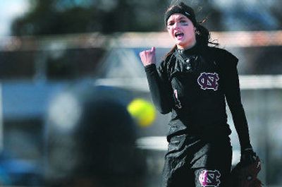 
Junior Kelcie Vallies has already put together four straight wins and wants to pitch NC to another State 3A trip. 
 (Jed Conklin / The Spokesman-Review)