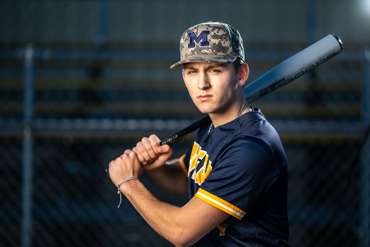 Mead baseball player Emerson Fleck, headed to Washington State in the fall, was named to a top 200 Major League Baseball prospect list for high schoolers.  (Colin Mulvany/The Spokesman-Review)