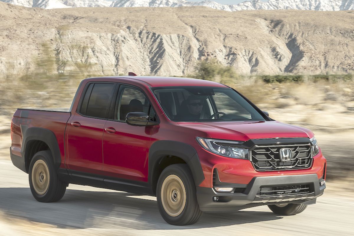 Ridgeline is Honda’s truck/crossover hybrid. Like a crossover, it’s built using unibody construction instead of a truck’s body-on-frame chassis. (Honda)