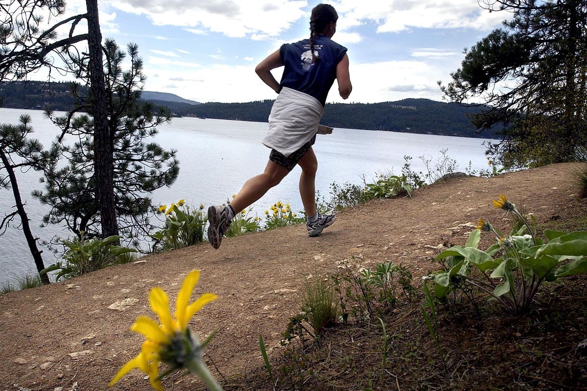 Tubbs Hill, in Coeur d’Alene, is a close and accessible trail running option. (Kathy Plonka / The Spokesman-Review)