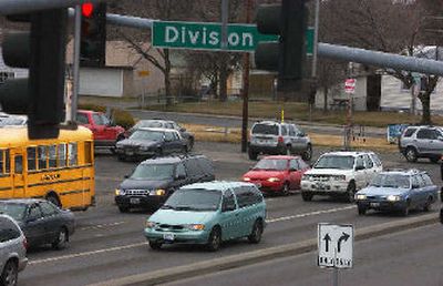 
The intersection at Division Street and Wellesley Avenue has been ranked the city of Spokane's most dangerous, according to Police Department statistics. 
 (Kathryn Stevens / The Spokesman-Review)
