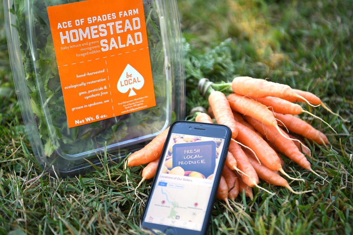 Two local entrepreneurs, Eric Kobe and Vince Peak, have created an app to help connect customers to local growers and producers of artisan foods. (Jesse Tinsley / The Spokesman-Review)