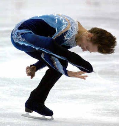 
Johnny Weir competes in the Men's Free Skate at the U.S. Figure Skating Championships in Portland on Saturday.
 (Associated Press / The Spokesman-Review)