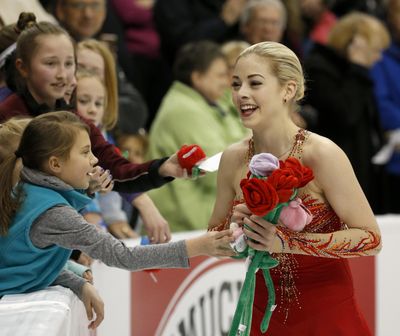 Gracie Gold, at the U.S. Figure Skating Championships in St. Paul, Minn., on Jan. 23, is the top U.S. skater. “Gracie Gold has a marketer’s dream name,” says Ramsey Baker, U.S. Figure Skating’s chief marketing officer. (Ann Heisenfelt / Associated Press)
