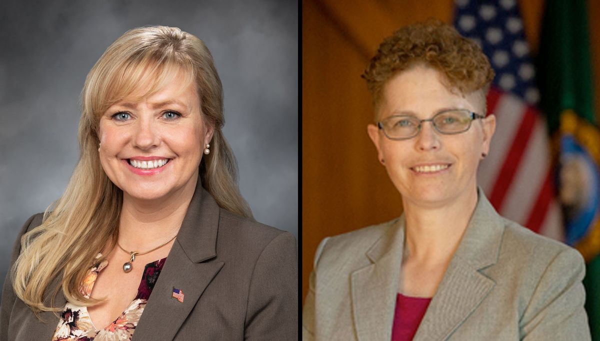 State Rep. Jenny Graham, a Republican, is facing Democrat Michaela Kelso, right, in the November 2022 election.  (The Spokesman Review)