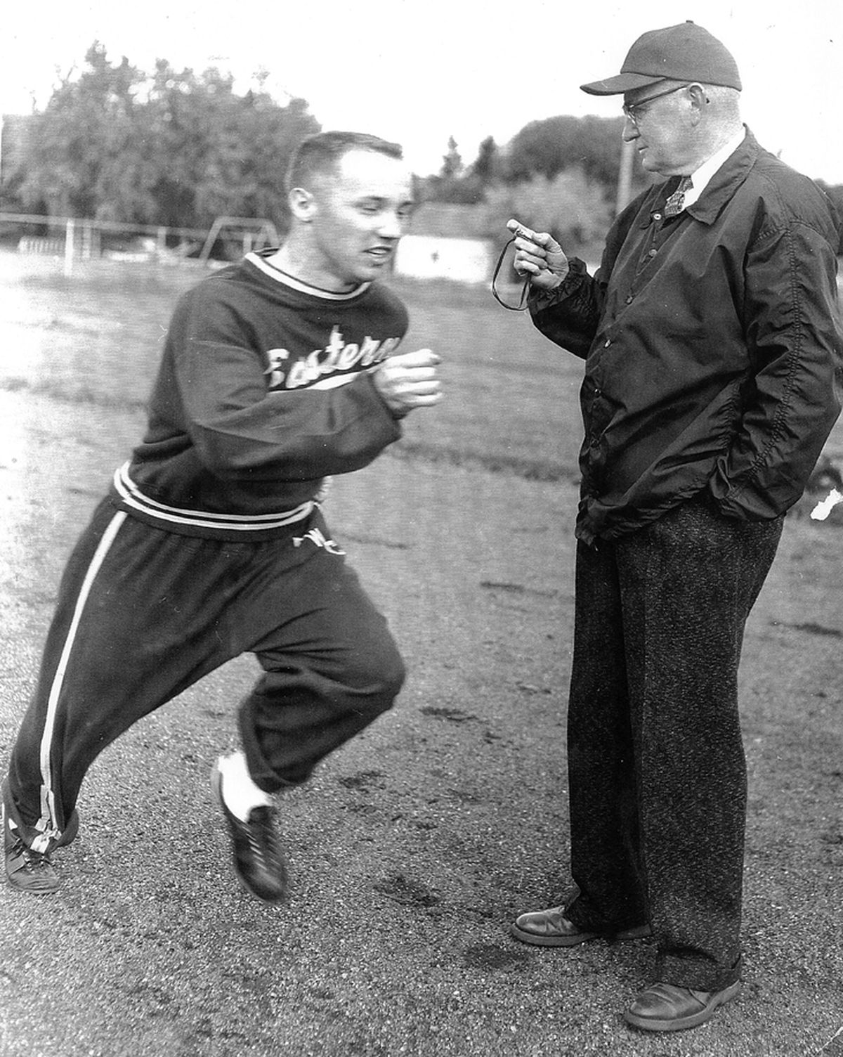 Then: Red Reese recruited Lyle Balderson to Eastern to run track.EWU photo (EWU photo / The Spokesman-Review)