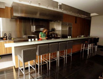 
An industrial-style kitchen occupies the second floor of the home. 
 (Los Angeles Times / The Spokesman-Review)