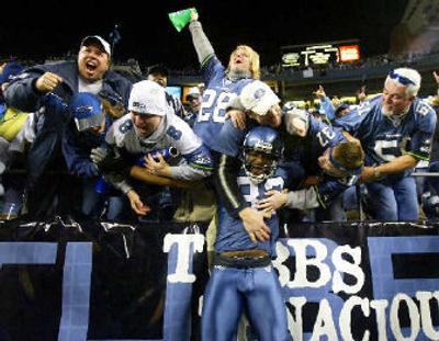 
Seattle Seahawks' Darrell Jackson hasn't practiced this week because of a bothersome toe injury. 
 (Associated Press / The Spokesman-Review)