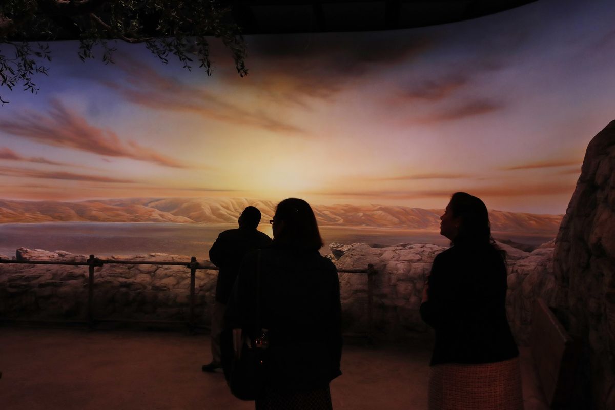 People preview the exhibit “The World of Jesus of Nazareth” at the Museum of the Bible in Washington. (Jacquelyn Martin / AP)