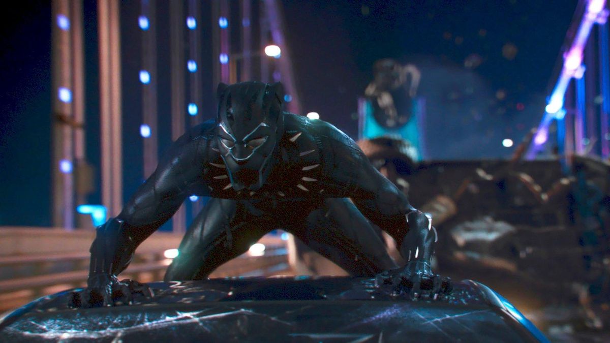Chadwick Boseman is King T’Challa of Wakanda in the Marvel superhero film “The Black Panther.” The film brought home Oscars for costuming, production design and original score. (Marvel/Disney)