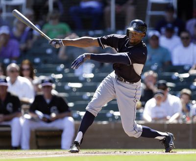 Outfielder James Jones was sent to the Mariners’ minor league camp, along with 10 others Friday. (Associated Press)