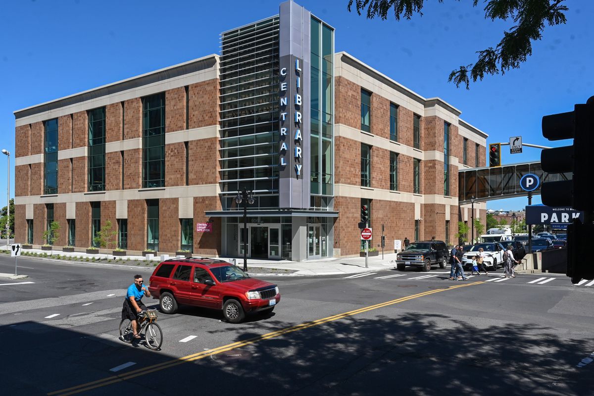 After 2 years of work, the newly remolded Central Library opened for patrons Monday, July 11, 2022 in downtown Spokane.  (Dan Pelle/The Spokesman-Review)