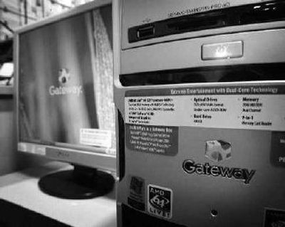 A Gateway computer is on display at a Best Buy store in Los Angeles.
(Associated Press / The Spokesman-Review)