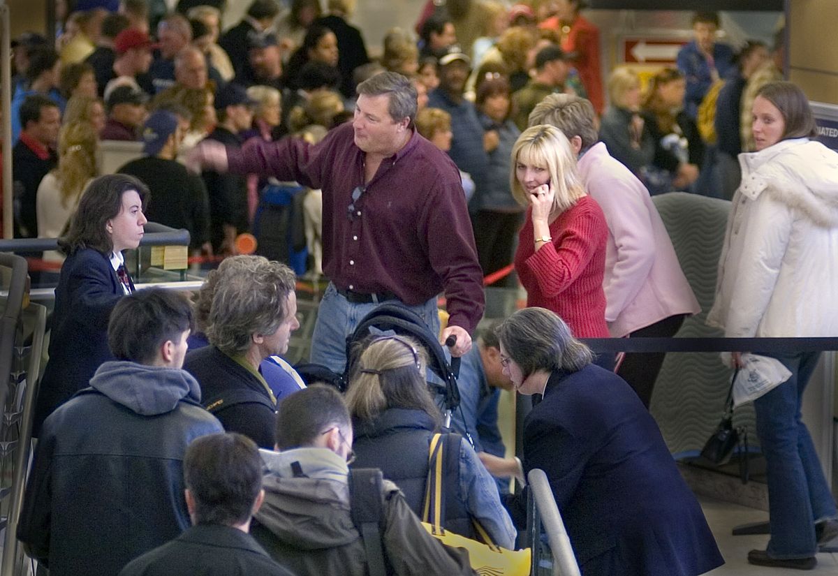 The holiday travel season is reflected in the crowds at Spokane International Airport trying to leave or arrive Nov. 21, 2006. Airline officials say they haven’t seen a slowdown in the number of bookings this year, despite fears about the economy.  (File / The Spokesman-Review)