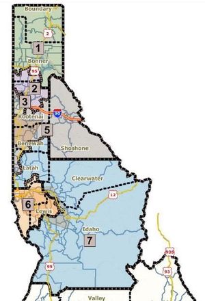 North Idaho compromise legislative district map