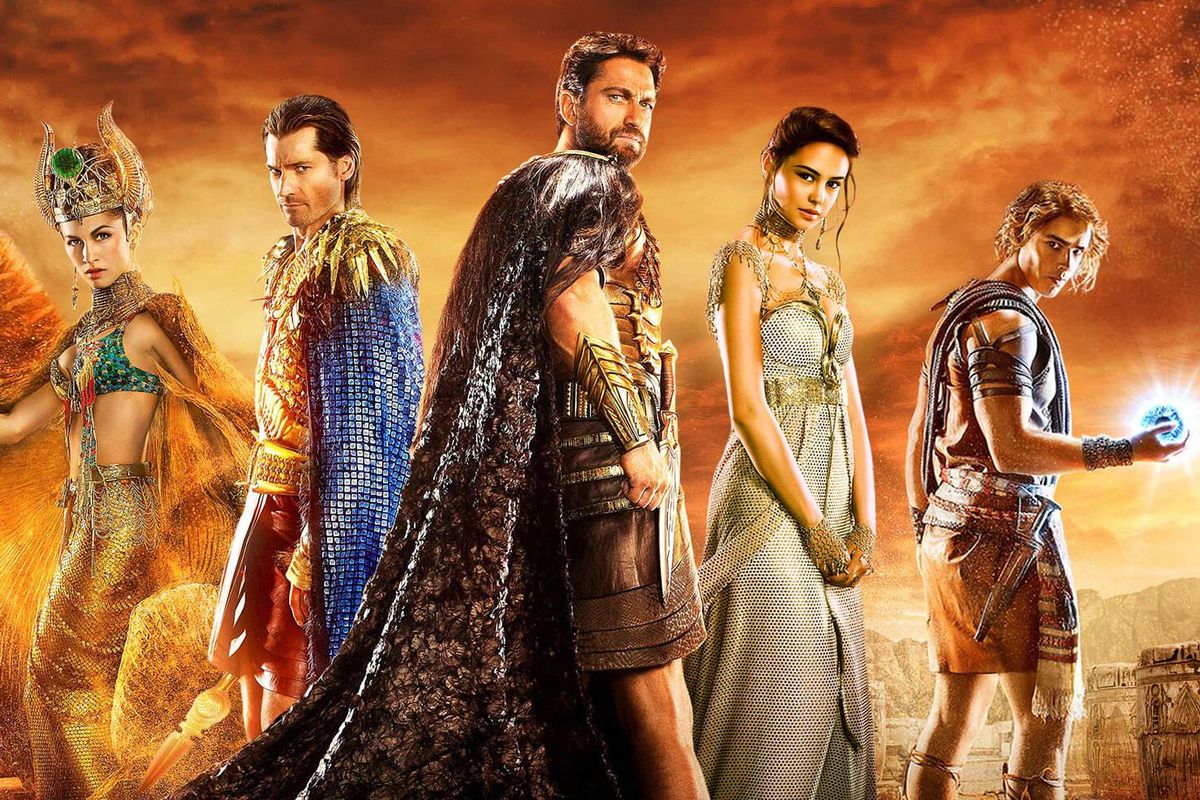 Elodie Yung, Nikolaj Coster-Waldau, Gerard Butler, Courtney Eaton, and Brenton Thwaites in "Gods of Egypt." Photo credit: Lionsgate. (Lionsgate)