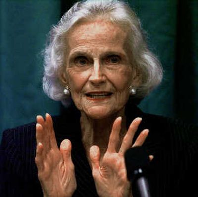
Ruth Bell Graham,  seen here at an October 1998 news conference, died Thursday at the age of 87.Associated Press
 (Associated Press / The Spokesman-Review)