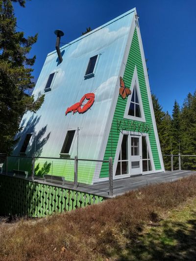 Here’s an eye-catching A-frame house  in Maine. (Tribune Content Agency)