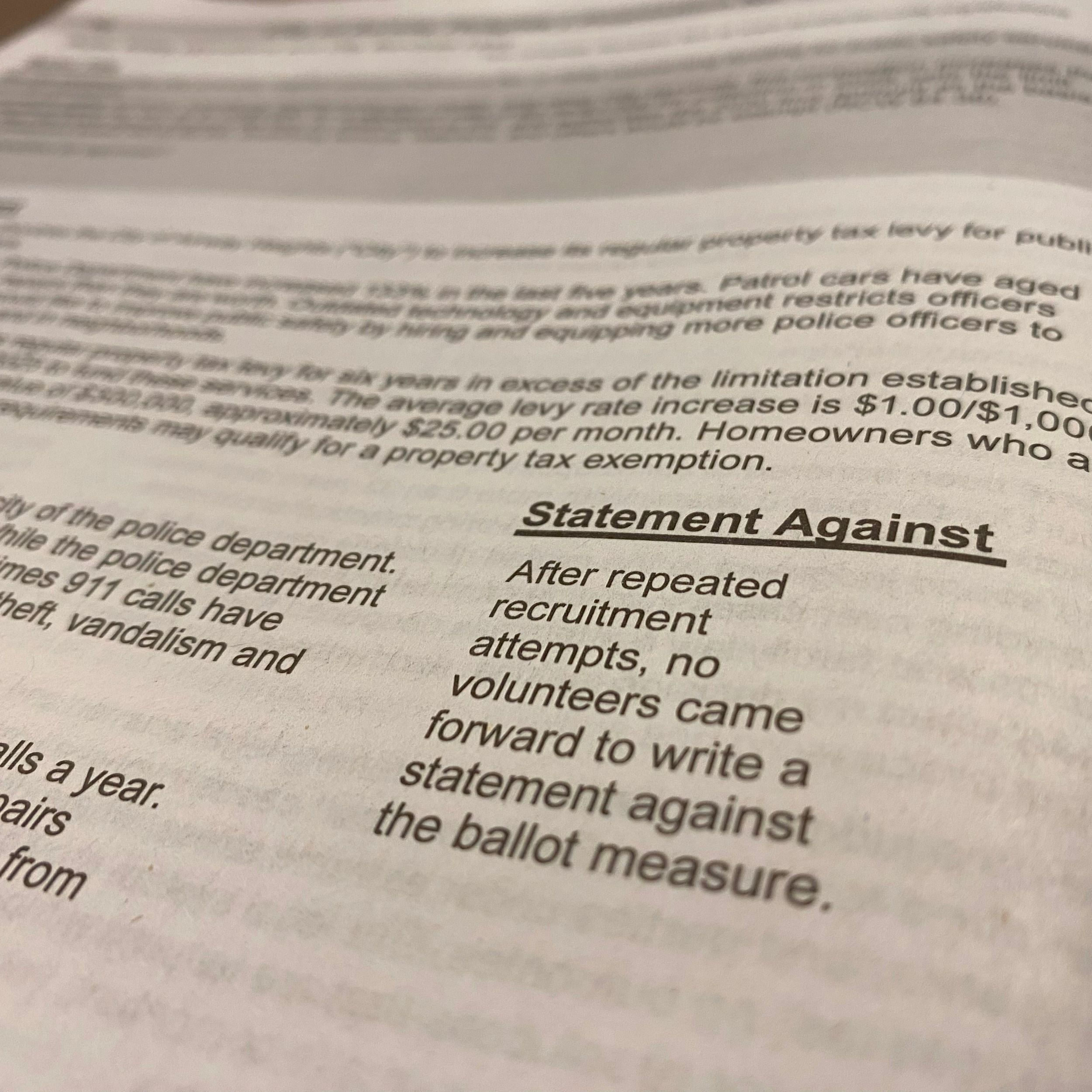 Most &lsquo;against&rsquo; committees for ballot measures go unfilled. Why 