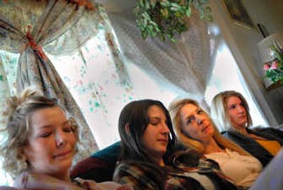 
Kerry Vanwert, second from right, has been off meth for 16 months. She is now better able to parent her three daughters and develop more meaningful relationships. Her daughters are, from left, Sara, 15, and Lisa McArthur, 16, and Michelle Kuntz, 18. 
 (Brian Plonka / The Spokesman-Review)
