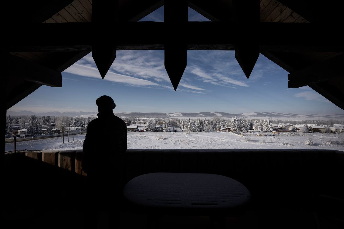 Murray Rodgers, a former oil and gas executive, who now leads retreats offering guided psilocybin trips to business leader, at his home in Diamond Valley, Canada, on Nov. 30. A growing cottage industry is dedicated to the theory that mind-altering drugs can improve business leadership.  (New York Times)