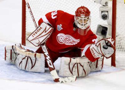 
Detroit's Chris Osgood had 19 saves against the Penguins.Associated Press
 (Associated Press / The Spokesman-Review)