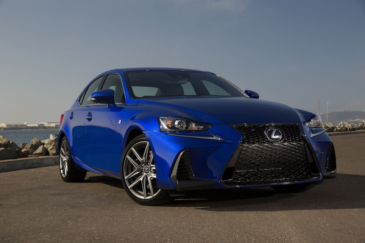 True to sport-sedan form, the compact IS is built on a rear-drive platform; its AWD system is especially welcome when roads turn crusty. (Lexus)
